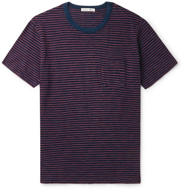 Photo: Alex Mill - Striped Slub Cotton-Jersey T-Shirt - Red