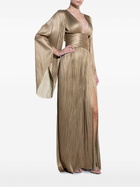 Maria Lucia Hohan Gold-Tone Alana Flared-Sleeve Gown