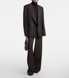 Gucci Pinstripe wool and mohair wide-leg pants
