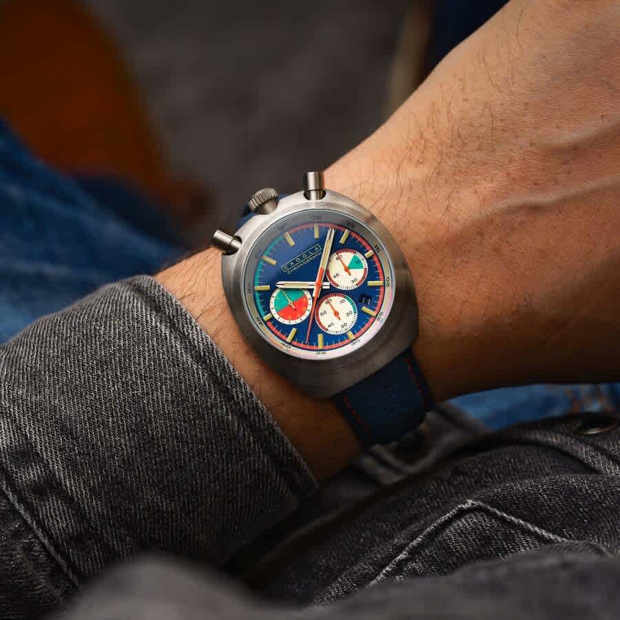 Cadola Testa Di Toro Chronograph Quartz Blue Dial Mens Watch CD-1058-02