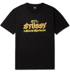 Stüssy - Logo-Print Cotton-Jersey T-Shirt - Black