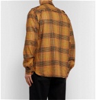 The Workers Club - Checked Wool Overshirt - Orange