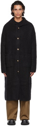 System Black Mohair Long Cardigan