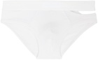 LGN Louis Gabriel Nouchi White Asymmetrical Opening Briefs