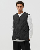 Taion Military Zip V Neck Vest Black - Mens - Vests