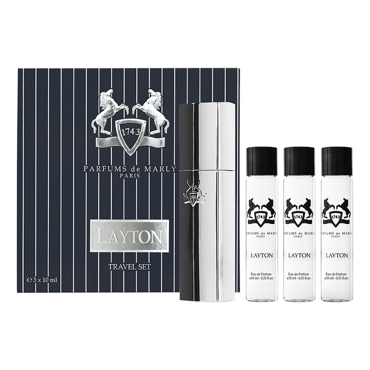 Photo: Parfums De Marly Layton Royal Essence Cologne 3 x .34 oz EDP Sprays Travel Set for Men