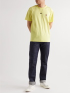 Maison Kitsuné - Logo-Appliquéd Cotton-Jersey T-Shirt - Yellow