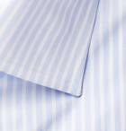 Paul Smith - Slim-Fit Cutaway-Collar Striped Cotton-Poplin Shirt - Blue