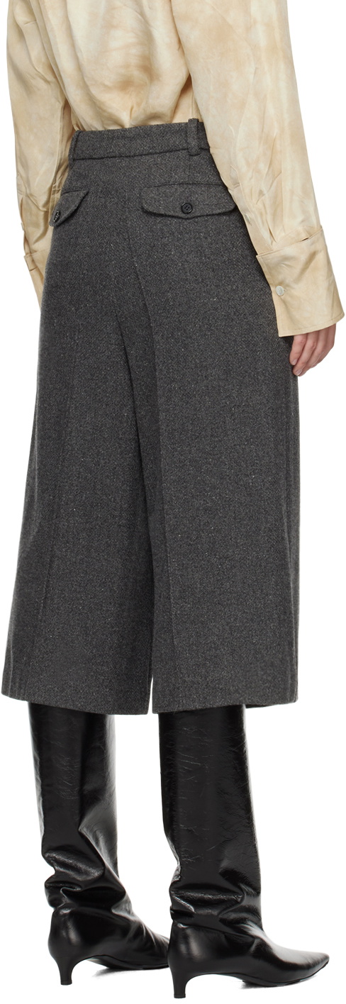 UMBER POSTPAST Gray Wool Bermuda Shorts