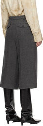 UMBER POSTPAST Gray Wool Bermuda Shorts