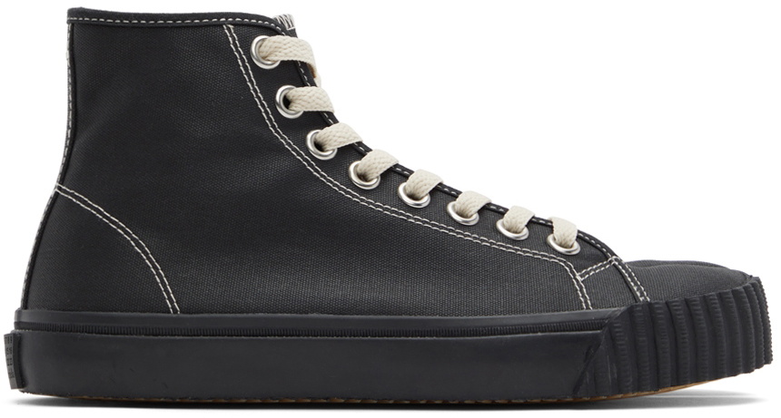 Maison Margiela Black Tabi High-Top Sneakers Maison Margiela