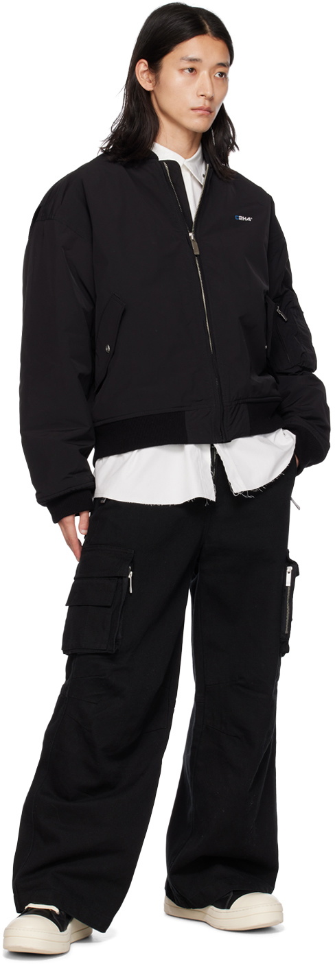 C2H4 Black Logo Bomber Jacket