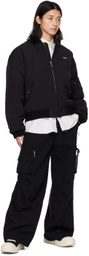 C2H4 Black Logo Bomber Jacket