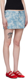 Vivienne Westwood Blue & Off-White Foam Miniskirt