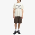 Sporty & Rich Men's Varsity Crest T-Shirt in Cream/Navy