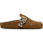Burberry Tan Check Suede Urchin Loafers