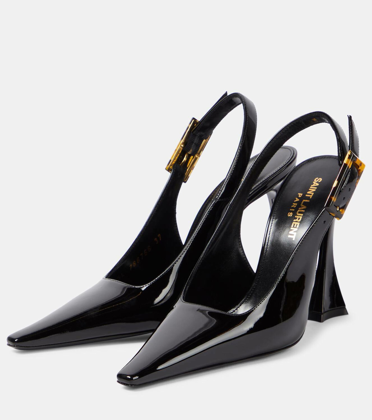 Saint Laurent Dune patent leather slingback pumps Saint Laurent