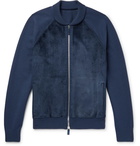 Berluti - Suede, Cashmere and Wool-Blend Zip-Up Cardigan - Men - Navy