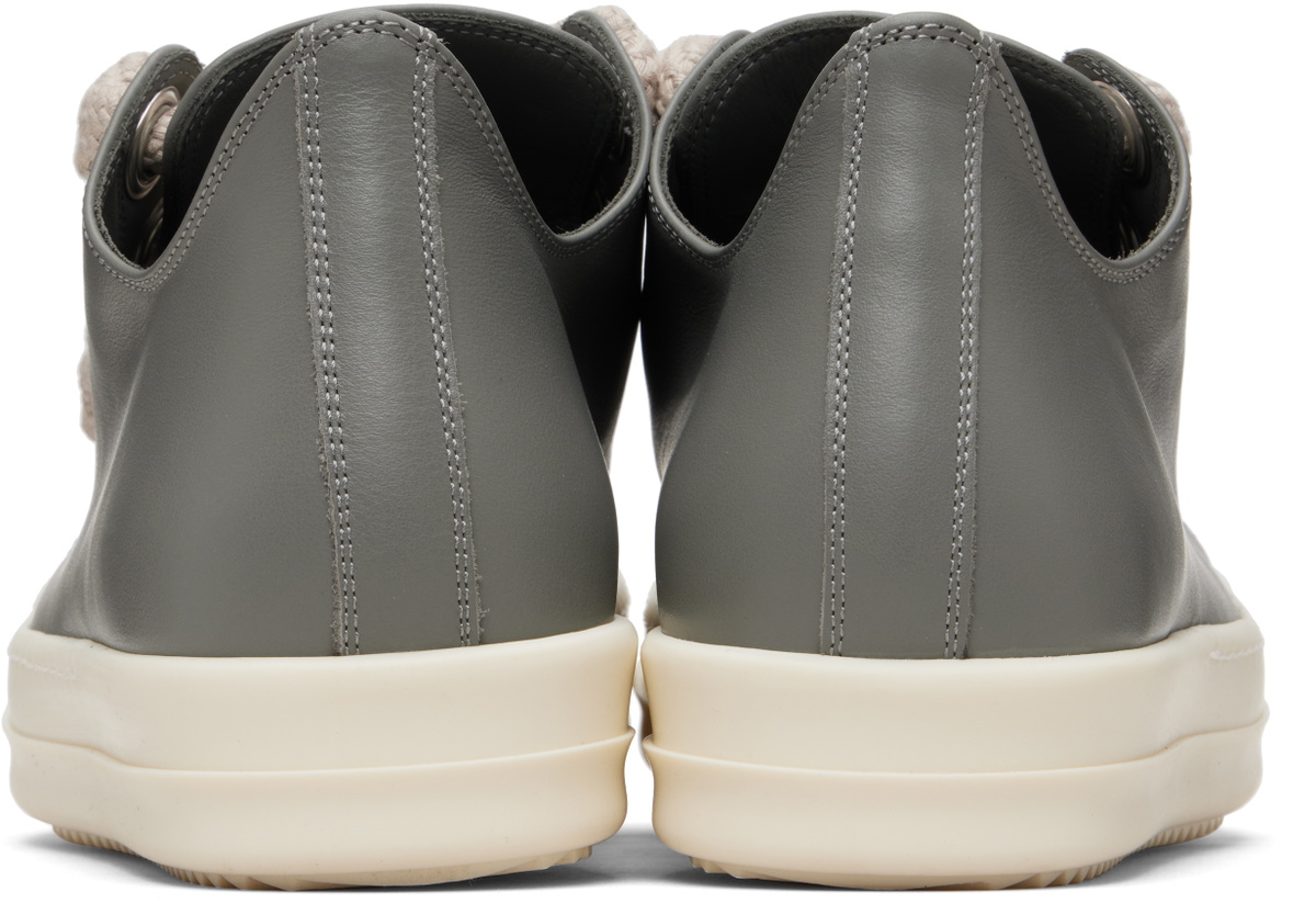 Rick Owens Gray Temple Jumbolace Low Sneakers