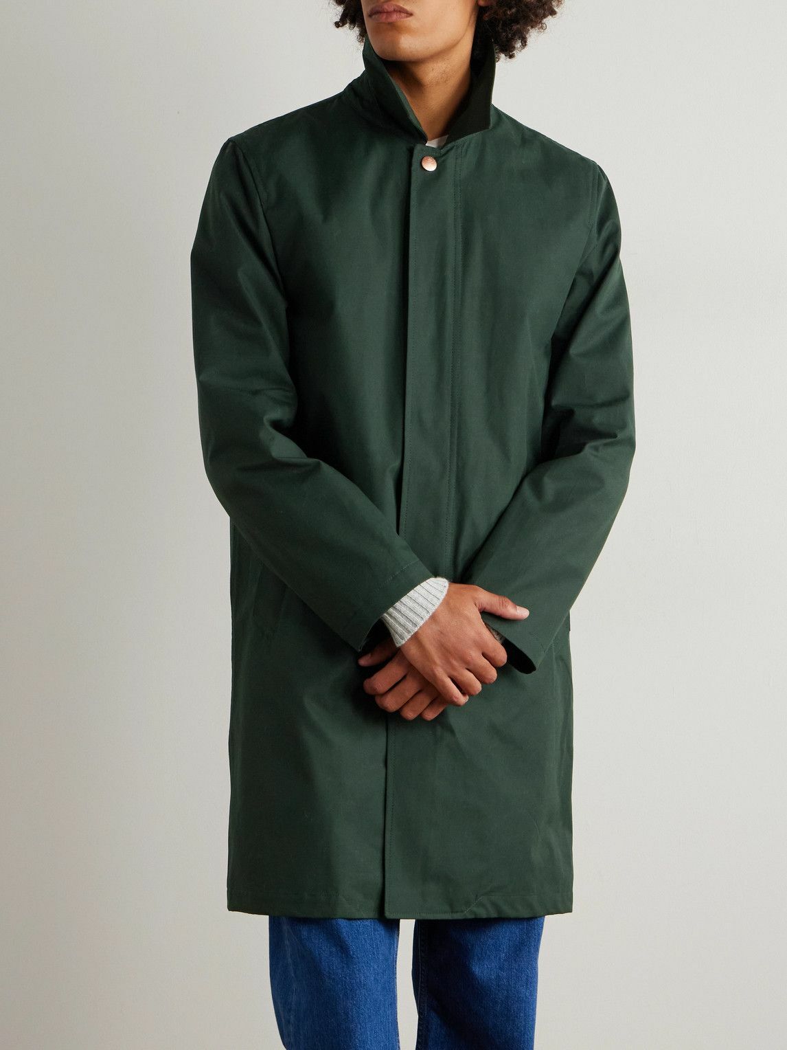 Private White V.C. - Jack's Cotton-Shell Raincoat - Green