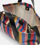 Staud Port Medium striped canvas tote bag