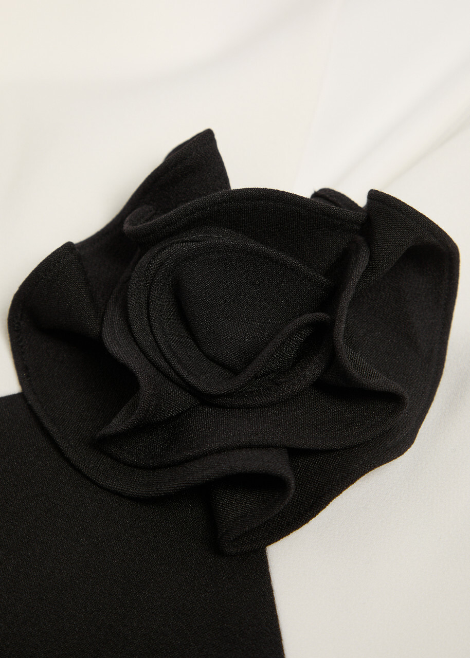 Roland Mouret Colour-blocked Crepe Maxi Dress Black