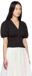 Kika Vargas Black Lorene Blouse