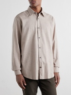 Purdey - Cotton-Herringbone Shirt - Brown