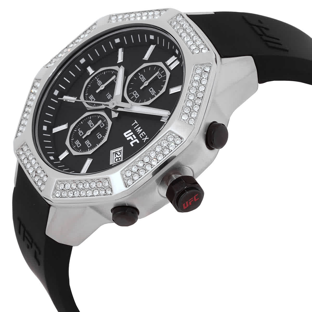 NWT Timex UFC King Chronograph Quartz Crystal Black Dial Men\'s Watch 09229eb3-431d-4654-88d0-  main image 4