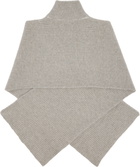 MM6 Maison Margiela Gray Fisherman Knit Camionneur Scarf