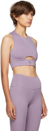 HÉROS Purple 'The Cross Crop' Top