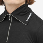 Jil Sander+ Men's Jil Sander Plus Quarter Zip Wool Sweatshirt in Black