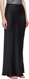 ANINE BING Black Bar Silk Maxi Skirt