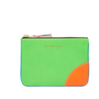 Comme des Garçons CDG Wallet SA8100SF Super Fluro Leather Wallet in Green/Blue