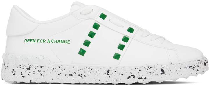 Photo: Valentino Garavani White 'Open For A Change' Sneakers