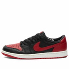 Air Jordan Men's 1 Retro Low OG Sneaker in Black/Varsity Red Summit White