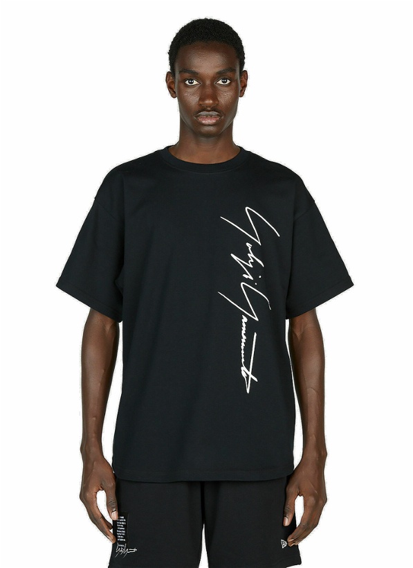 Photo: Yohji Yamamoto - x New Era Logo T-Shirt in Black