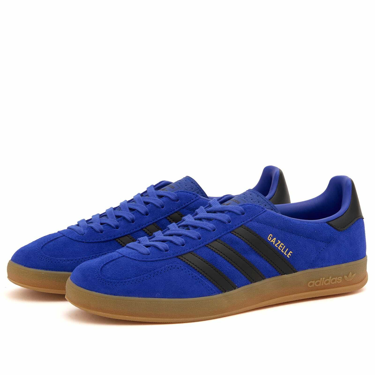 Adidas Gazelle Indoor in Lucid Blue/Black/Gold Metallic