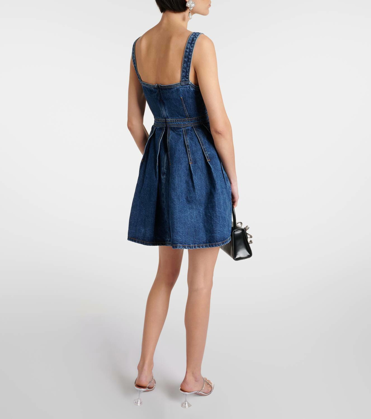 Self-Portrait Embellished denim minidress Self-Portrait