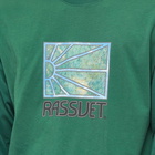 PACCBET Men's Long Sleeve Painting Logo T-Shirt in Dark Green