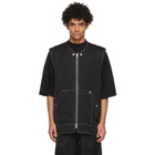 Jil Sander Black Crinkled Sport Vest