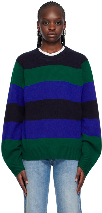 Photo: Guest in Residence Blue & Green Stripe Sweater