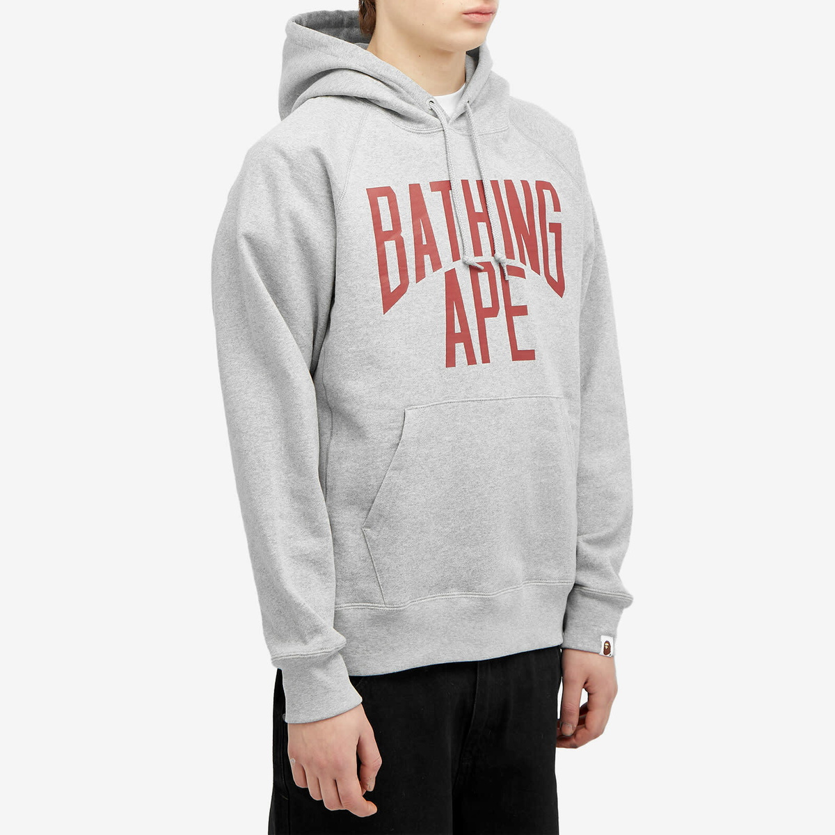 A Bathing Ape Men's Nyc Logo Pullover Hoodie in Gray