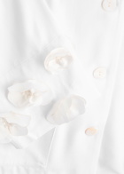 Sleeper The Bloom Floral-appliqué Twill Pyjama set White