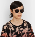 SAINT LAURENT - Square-Frame Acetate and Silver-Tone Sunglasses - Black