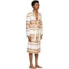 COMMAS Off-White and Beige Champagne Robe