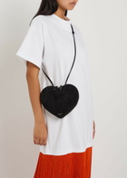 Alaïa Le Couer Suede and Leather Cross-body bag - Black - One Size
