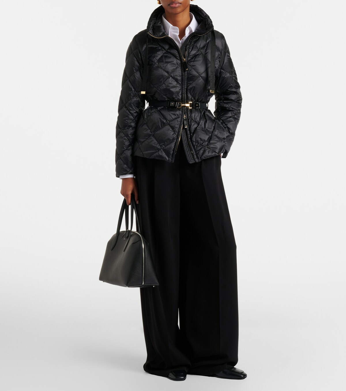 Max Mara Belted quilted down jacket