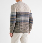 Altea - Striped Ribbed-Knit Sweater - Neutrals