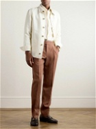 Thom Sweeney - Tapered Pleated Linen Suit Trousers - Brown